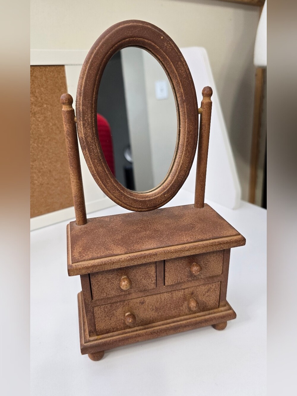 Rustic Miniature Dresser Mirror